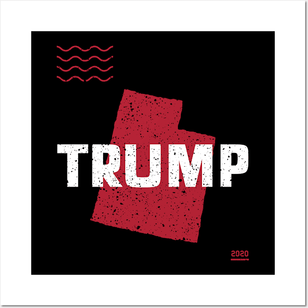 Trump Utah 2020  - Red Wave, Red State Wall Art by Family Heritage Gifts